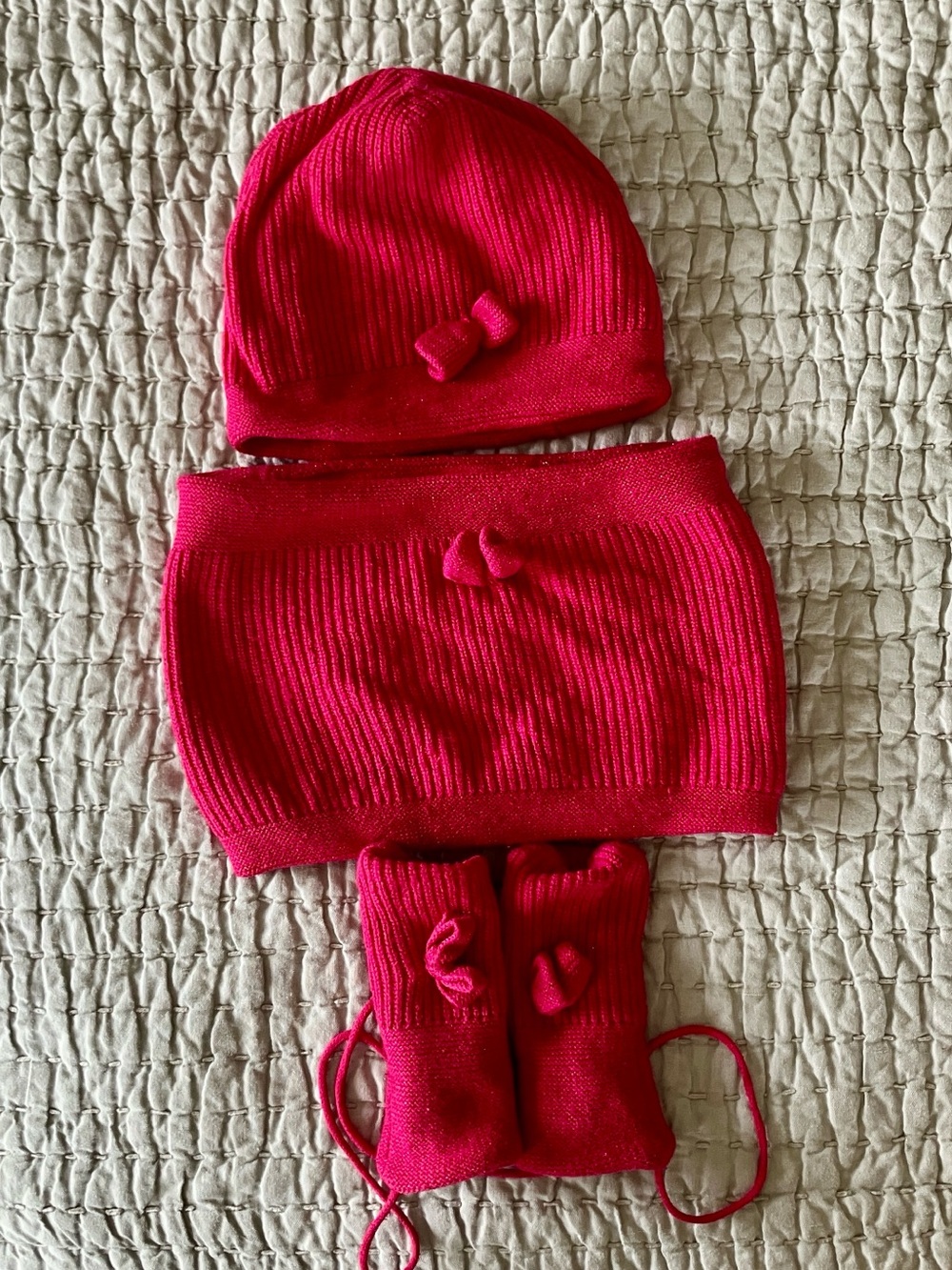 Jacadi Pink Winter Accessories Set